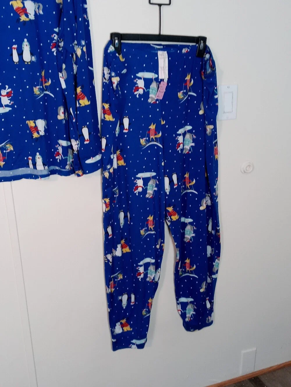Like New Secret Treasures 3X 22-24 Blue Winter Animals Long Sleeve pajama set